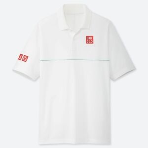 Uniqlo Roger Federer RF 2019 Wimbeldon Polo Tennis Shirt Jersey Sz Med